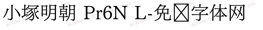小塚明朝 Pr6N L字体转换
